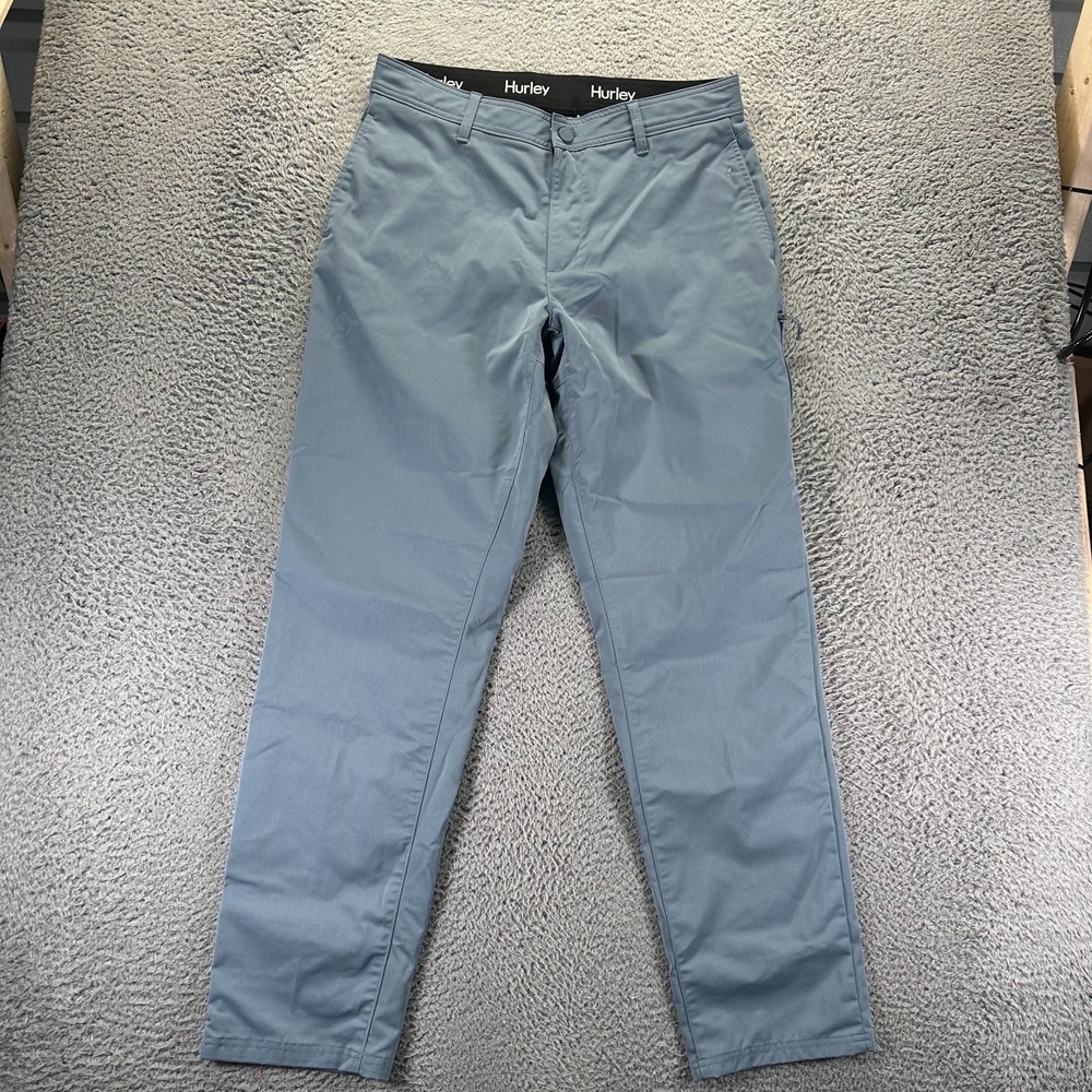 Hurley Tech Pant Mens 36x34 Blue Polyester Golf Straight Leg Performance Stretch